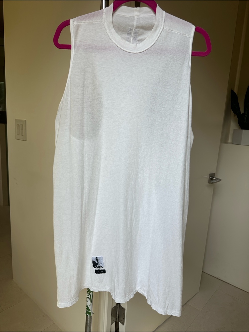 Rick Owens DRKSHDW White Racerback Top